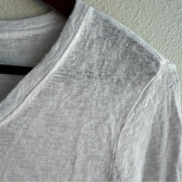 New Rails White Long Sleeve Henley Top V-Neck Made In USA Shirt Lightweight D - Picture 5 of 13